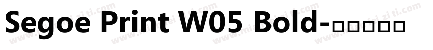 Segoe Print W05 Bold字体转换